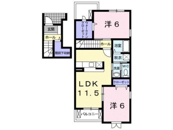 こうやリバーサイドヒルズⅡ番館の物件間取画像